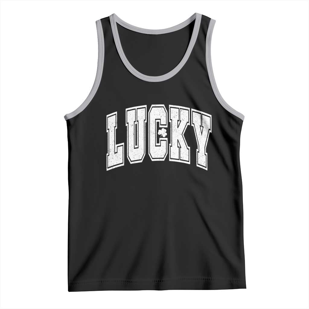 Vintage Lucky Shamrock Clover St Patricks Day Tank Top