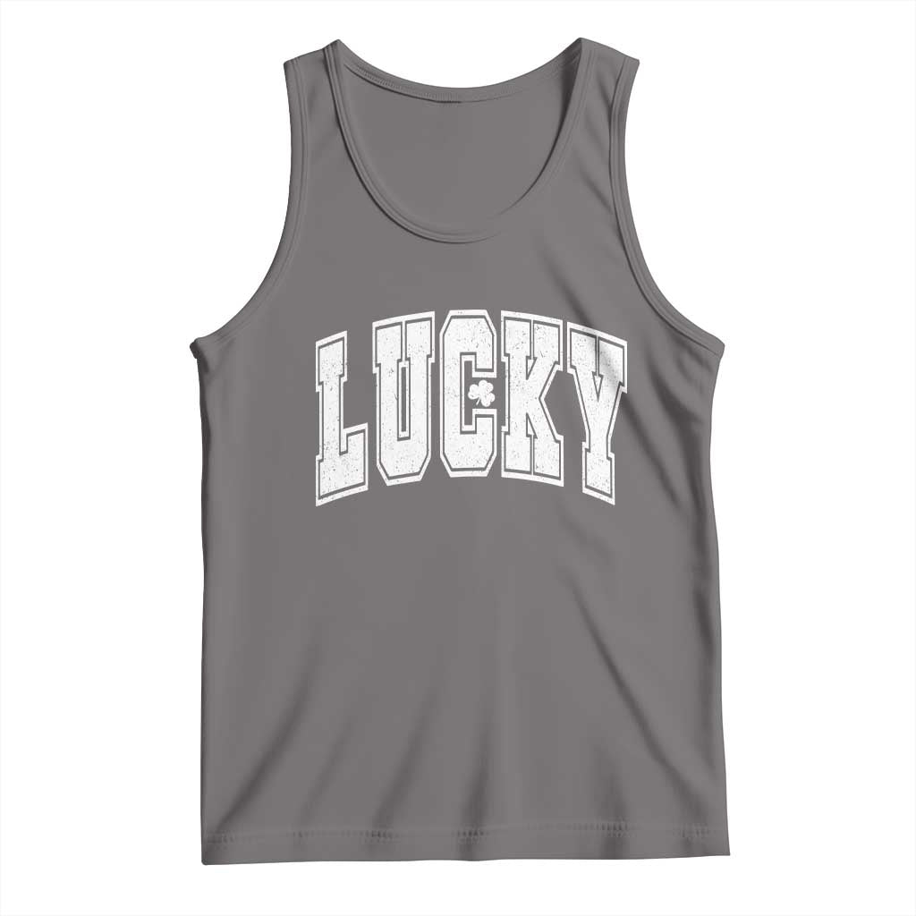 Vintage Lucky Shamrock Clover St Patricks Day Tank Top