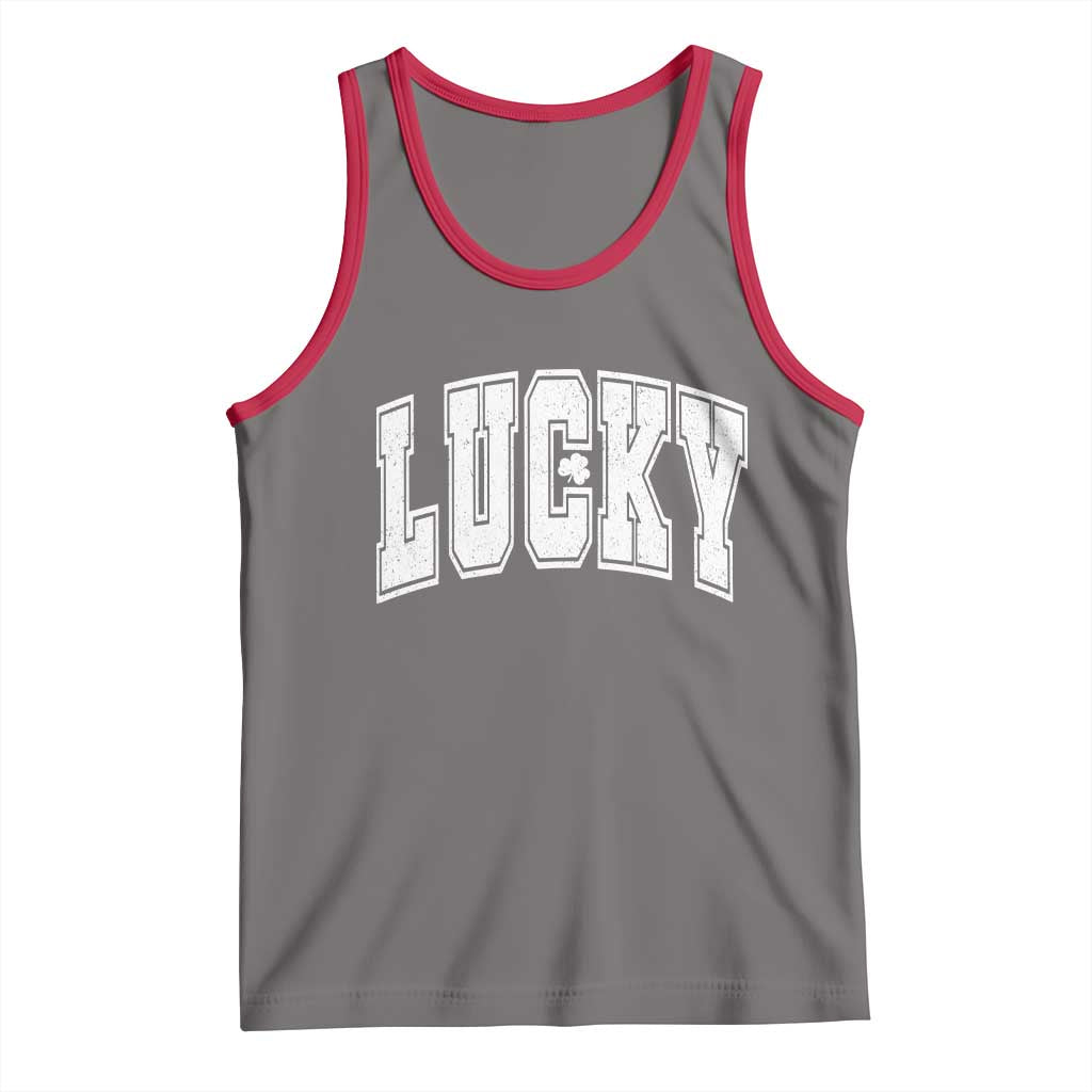 Vintage Lucky Shamrock Clover St Patricks Day Tank Top