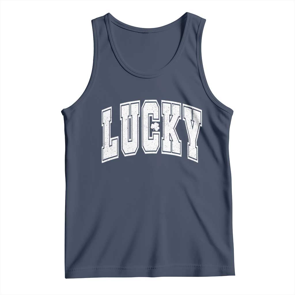 Vintage Lucky Shamrock Clover St Patricks Day Tank Top