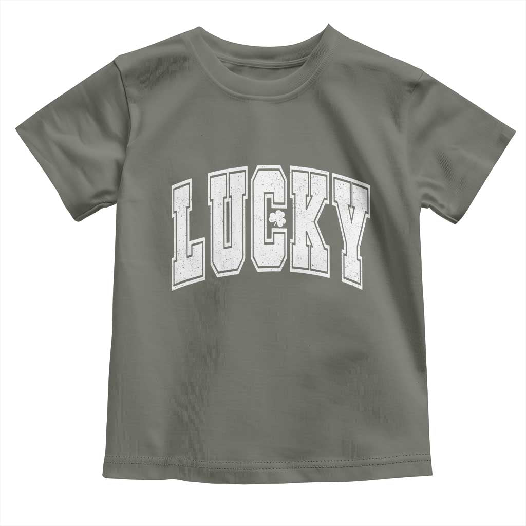 Vintage Lucky Shamrock Clover St Patricks Day Toddler T Shirt