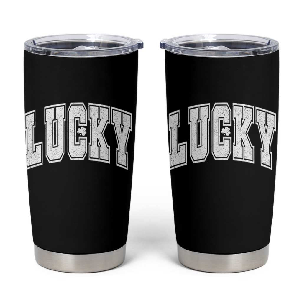 Vintage Lucky Shamrock Clover St Patricks Day Tumbler Cup
