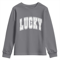 Vintage Lucky Shamrock Clover St Patricks Day Youth Sweatshirt