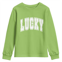 Vintage Lucky Shamrock Clover St Patricks Day Youth Sweatshirt