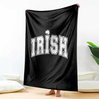 Funny Irish St Patricks Day Distressed Shamrock Ireland Pride Throw Blanket