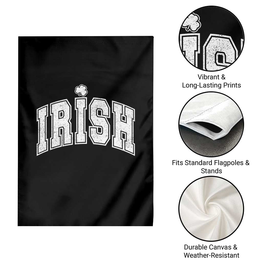 Funny Irish St Patricks Day Distressed Shamrock Ireland Pride Garden Flag