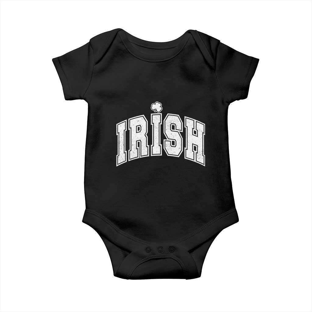 Funny Irish St Patricks Day Distressed Shamrock Ireland Pride Baby Onesie