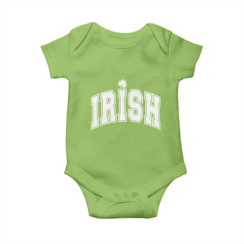 Funny Irish St Patricks Day Distressed Shamrock Ireland Pride Baby Onesie