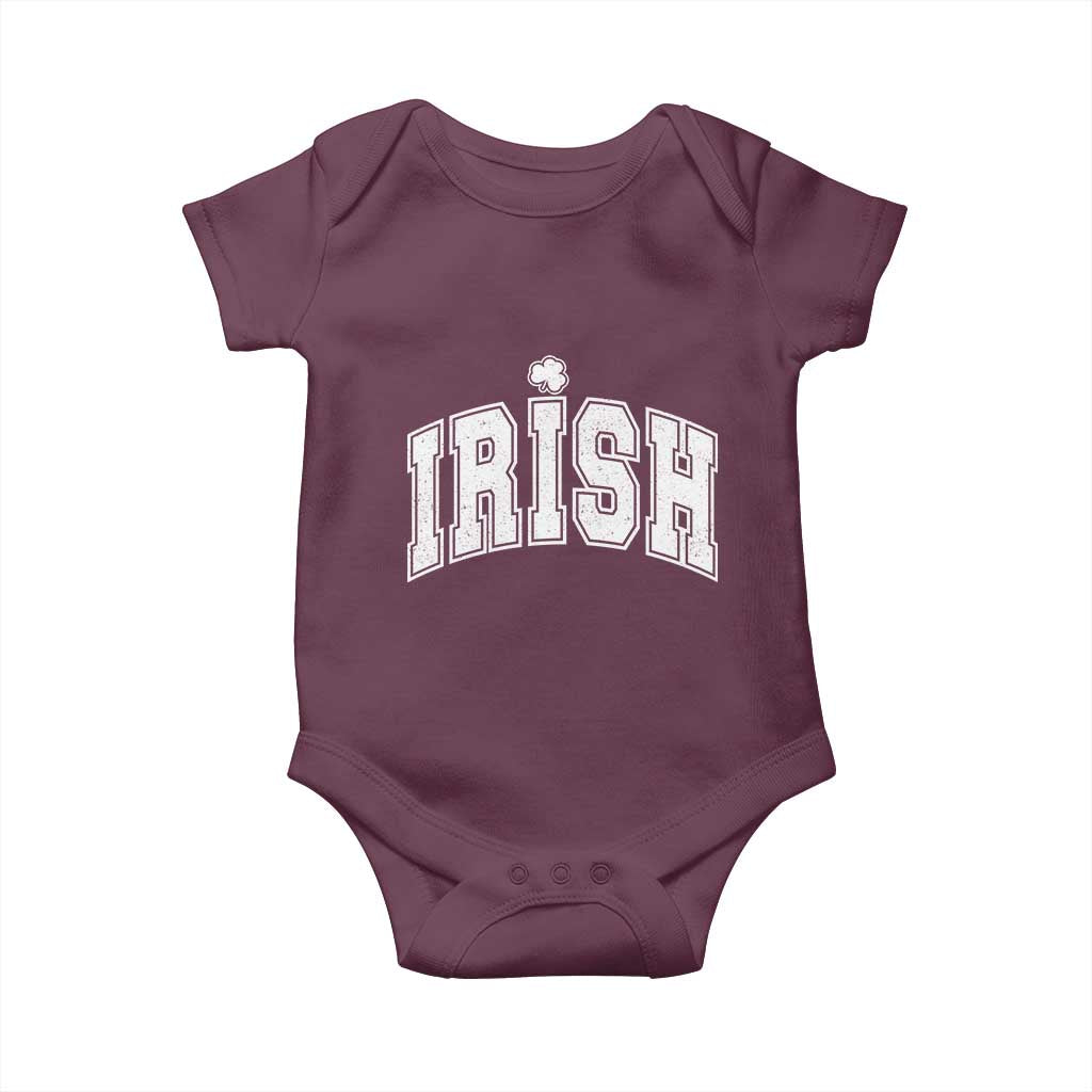 Funny Irish St Patricks Day Distressed Shamrock Ireland Pride Baby Onesie