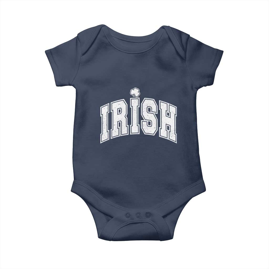 Funny Irish St Patricks Day Distressed Shamrock Ireland Pride Baby Onesie