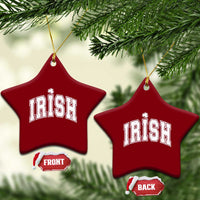 Funny Irish St Patricks Day Distressed Shamrock Ireland Pride Ceramic Ornament