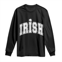 Funny Irish St Patricks Day Distressed Shamrock Ireland Pride Long Sleeve Shirt