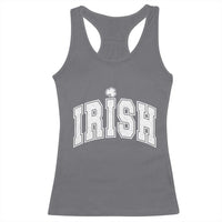 Funny Irish St Patricks Day Distressed Shamrock Ireland Pride Racerback Tank Top