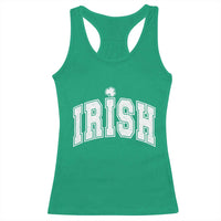 Funny Irish St Patricks Day Distressed Shamrock Ireland Pride Racerback Tank Top
