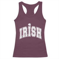 Funny Irish St Patricks Day Distressed Shamrock Ireland Pride Racerback Tank Top