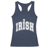 Funny Irish St Patricks Day Distressed Shamrock Ireland Pride Racerback Tank Top