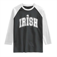 Funny Irish St Patricks Day Distressed Shamrock Ireland Pride Raglan Shirt