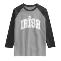 Funny Irish St Patricks Day Distressed Shamrock Ireland Pride Raglan Shirt