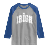 Funny Irish St Patricks Day Distressed Shamrock Ireland Pride Raglan Shirt