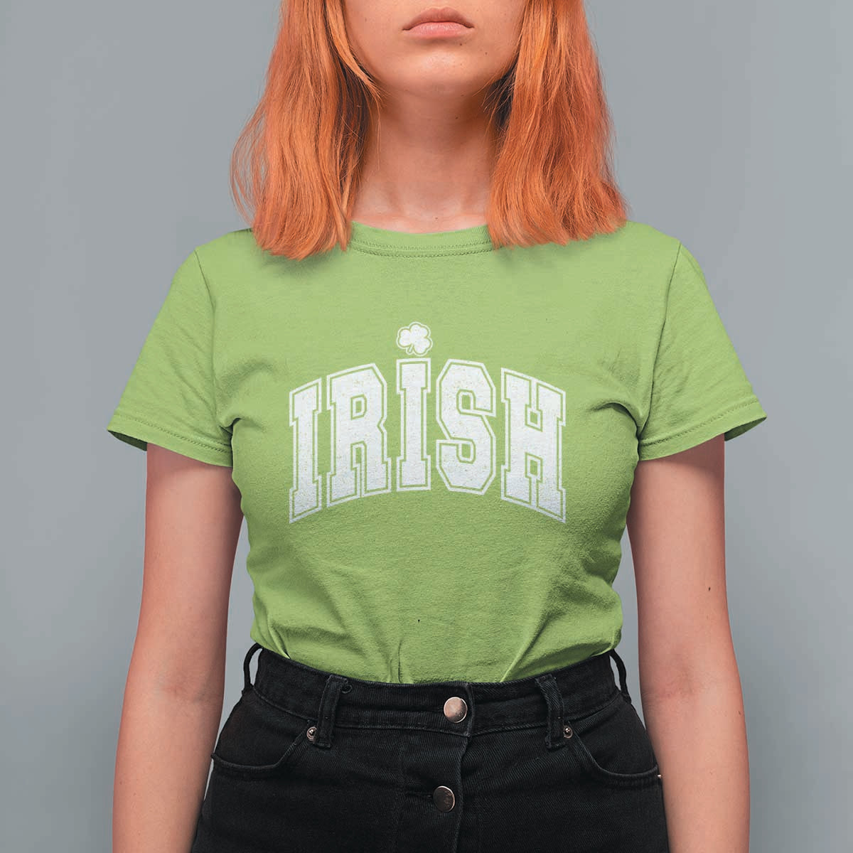 Funny Irish St Patricks Day Distressed Shamrock Ireland Pride T Shirt For Women