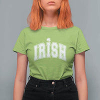 Funny Irish St Patricks Day Distressed Shamrock Ireland Pride T Shirt For Women