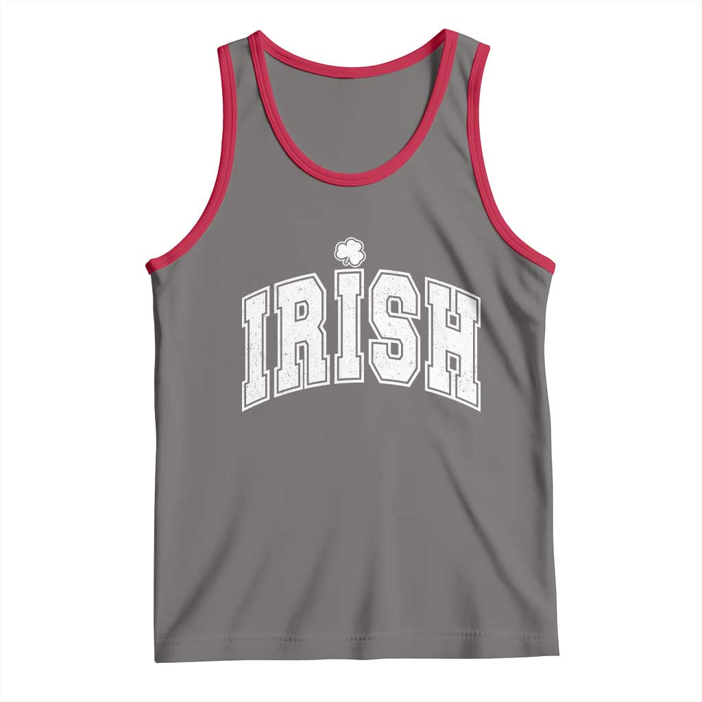 Funny Irish St Patricks Day Distressed Shamrock Ireland Pride Tank Top