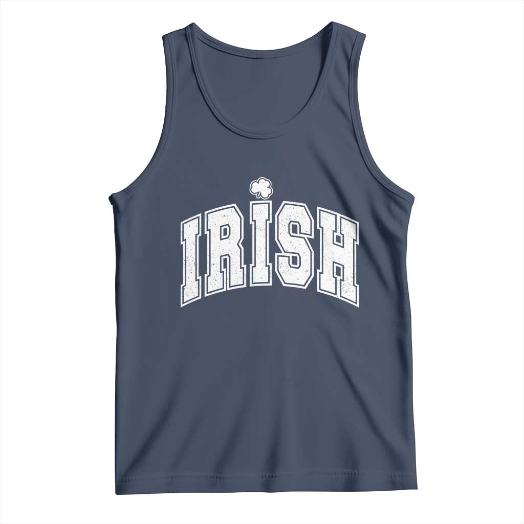 Funny Irish St Patricks Day Distressed Shamrock Ireland Pride Tank Top
