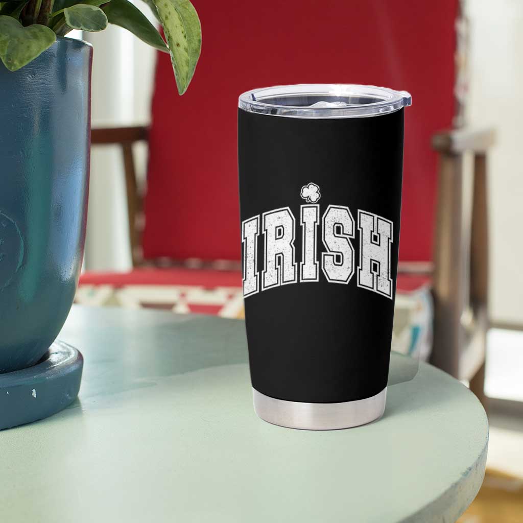 Funny Irish St Patricks Day Distressed Shamrock Ireland Pride Tumbler Cup