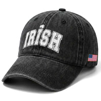 Funny Irish St Patricks Day Distressed Shamrock Ireland Pride Washed Cotton Baseball Cap