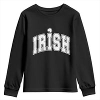 Funny Irish St Patricks Day Distressed Shamrock Ireland Pride Youth Sweatshirt
