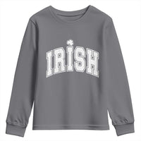Funny Irish St Patricks Day Distressed Shamrock Ireland Pride Youth Sweatshirt