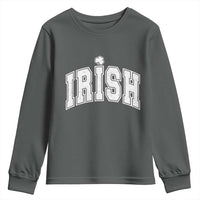 Funny Irish St Patricks Day Distressed Shamrock Ireland Pride Youth Sweatshirt