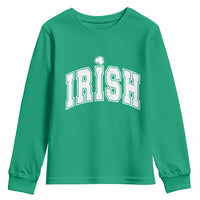 Funny Irish St Patricks Day Distressed Shamrock Ireland Pride Youth Sweatshirt