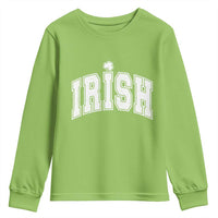 Funny Irish St Patricks Day Distressed Shamrock Ireland Pride Youth Sweatshirt
