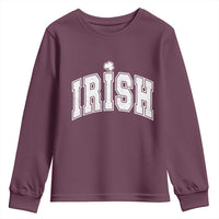 Funny Irish St Patricks Day Distressed Shamrock Ireland Pride Youth Sweatshirt