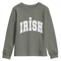 Funny Irish St Patricks Day Distressed Shamrock Ireland Pride Youth Sweatshirt