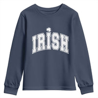 Funny Irish St Patricks Day Distressed Shamrock Ireland Pride Youth Sweatshirt