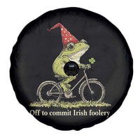 Funny Frog St Patricks Day Spare Tire Cover Off To Commit Irish Foolery Four Leaf Clover