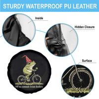 Funny Frog St Patricks Day Spare Tire Cover Off To Commit Irish Foolery Four Leaf Clover