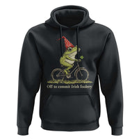 Funny Frog St Patricks Day Hoodie Off To Commit Irish Foolery Four Leaf Clover