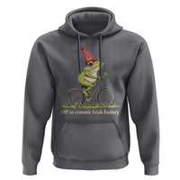 Funny Frog St Patricks Day Hoodie Off To Commit Irish Foolery Four Leaf Clover