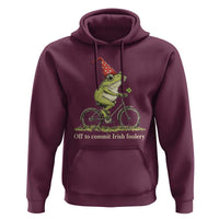 Funny Frog St Patricks Day Hoodie Off To Commit Irish Foolery Four Leaf Clover