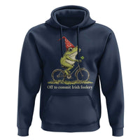 Funny Frog St Patricks Day Hoodie Off To Commit Irish Foolery Four Leaf Clover