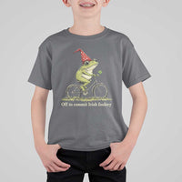 Funny Frog St Patricks Day T Shirt For Kid Off To Commit Irish Foolery Four Leaf Clover