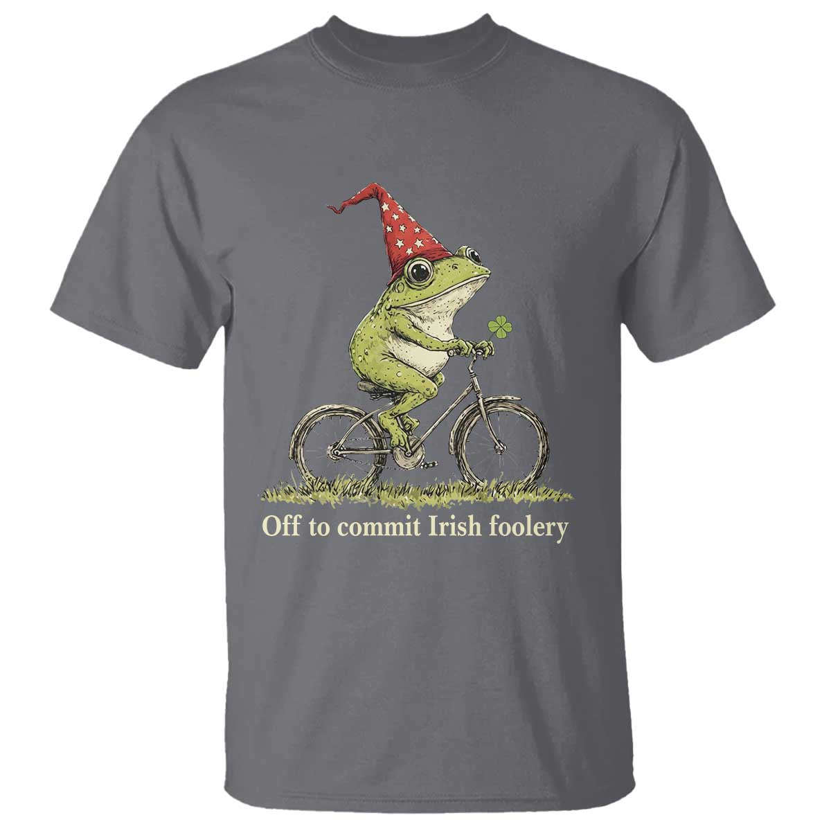 Funny Frog St Patricks Day T Shirt Off To Commit Irish Foolery Four Leaf Clover