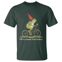 Funny Frog St Patricks Day T Shirt Off To Commit Irish Foolery Four Leaf Clover