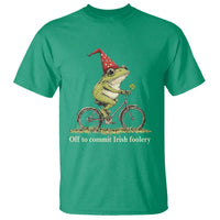 Funny Frog St Patricks Day T Shirt Off To Commit Irish Foolery Four Leaf Clover
