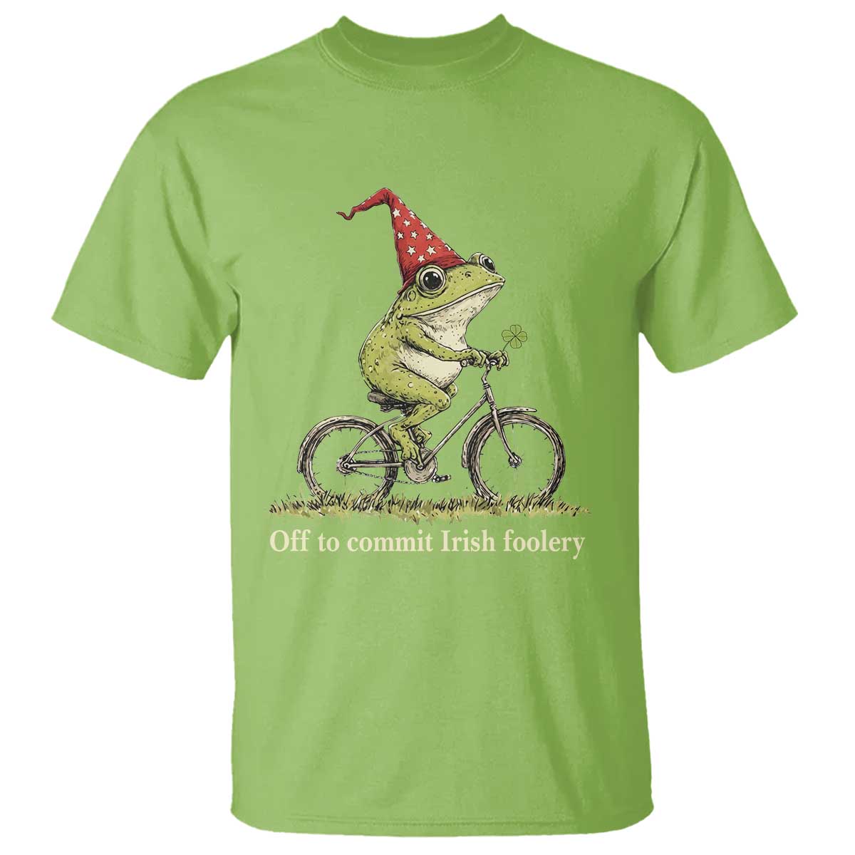 Funny Frog St Patricks Day T Shirt Off To Commit Irish Foolery Four Leaf Clover