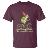 Funny Frog St Patricks Day T Shirt Off To Commit Irish Foolery Four Leaf Clover