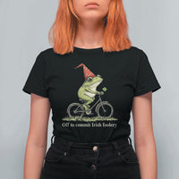 Funny Frog St Patricks Day T Shirt For Women Off To Commit Irish Foolery Four Leaf Clover